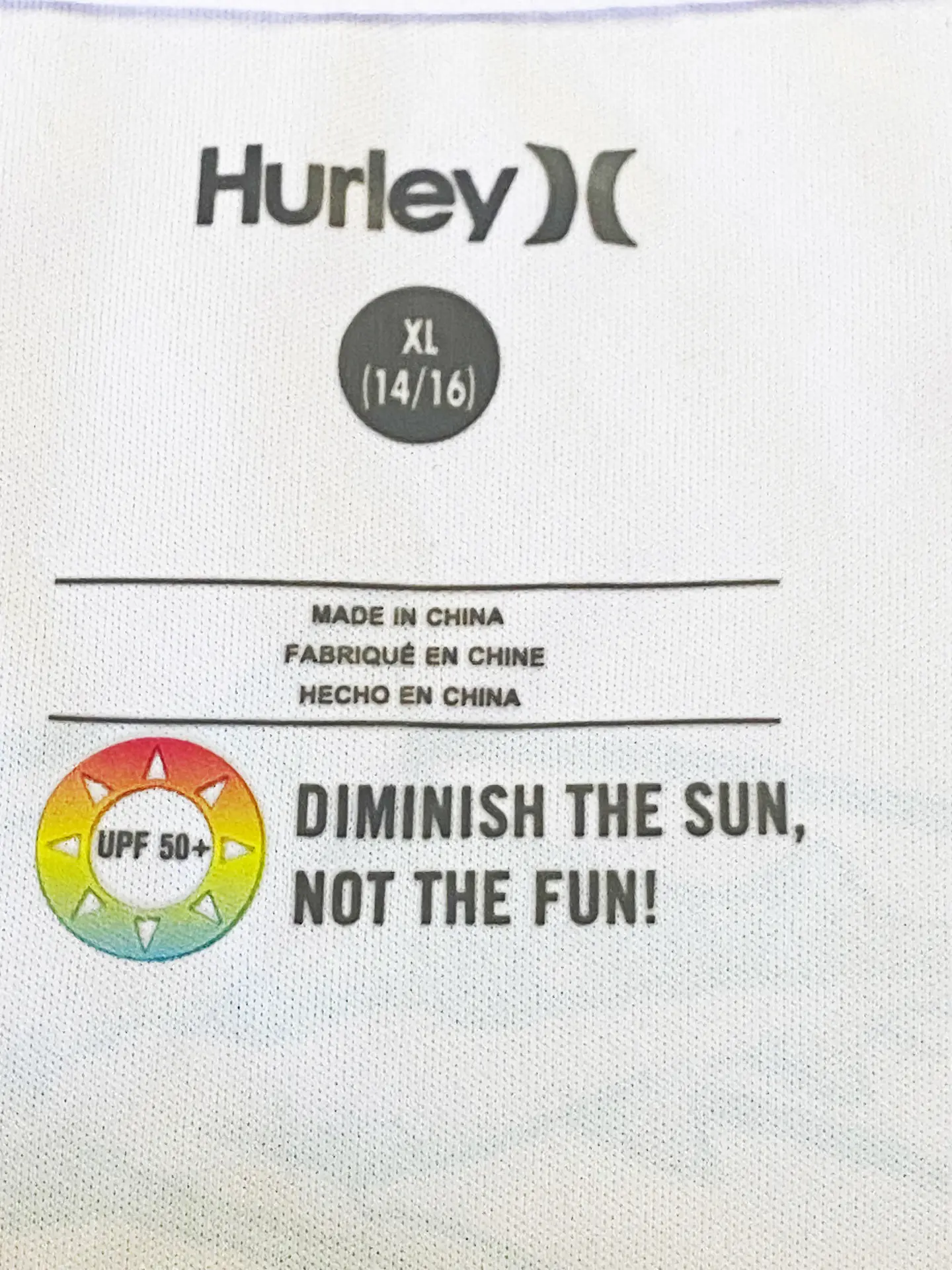 Polera Niño Hurley Sunscreen (UPF 50+) Manga Larga Talla XL (14/16) 6