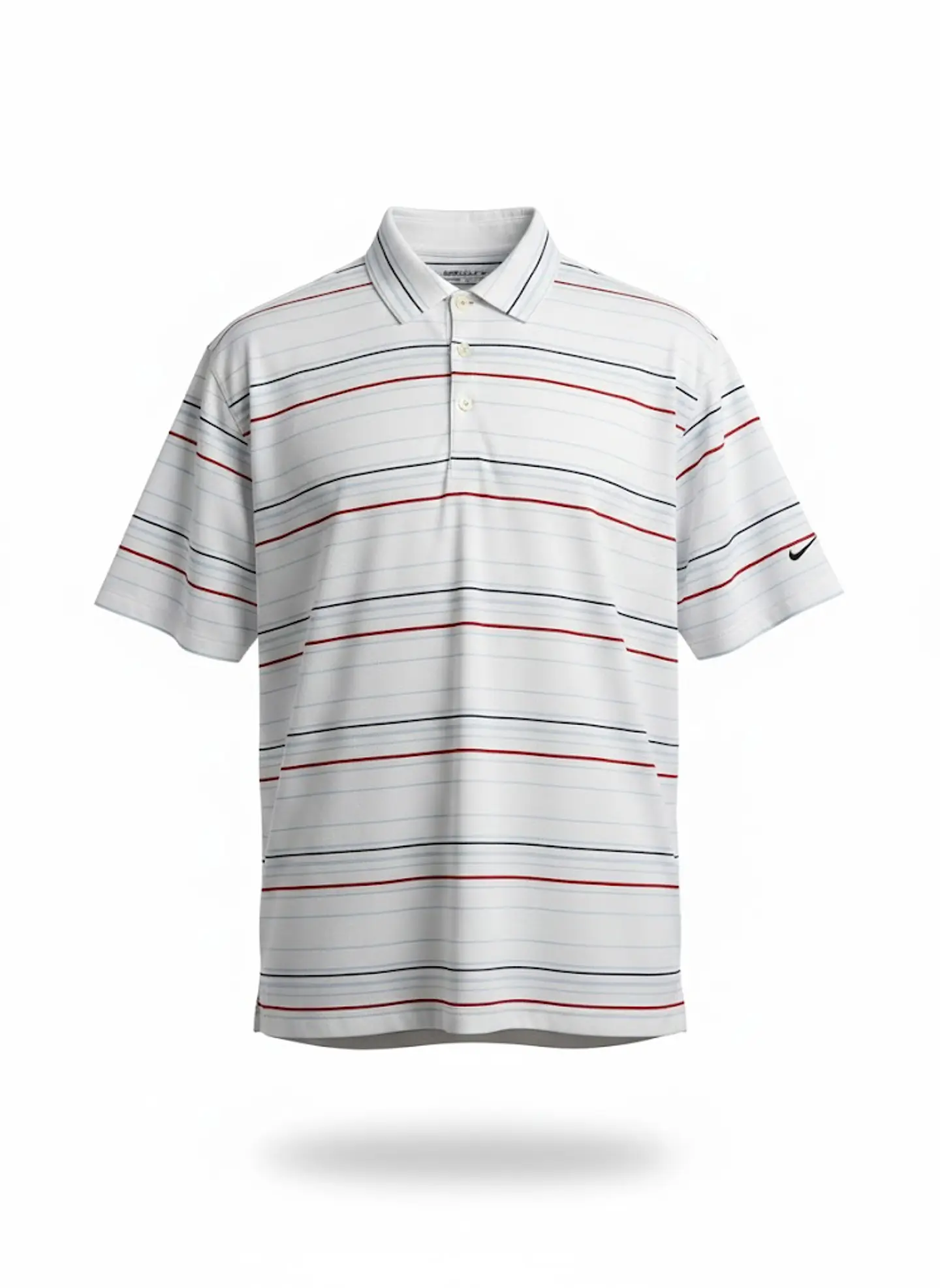 Polera Tipo Polo Hombre Nike Golf Original Rayada Blanca Talla XL 1