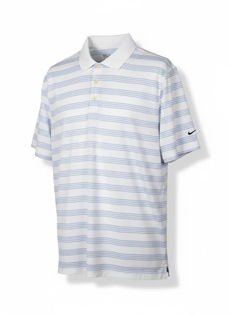 Polera Tipo Polo Hombre Nike Golf Original Rayada Blanca Y Celeste Talla XL 1