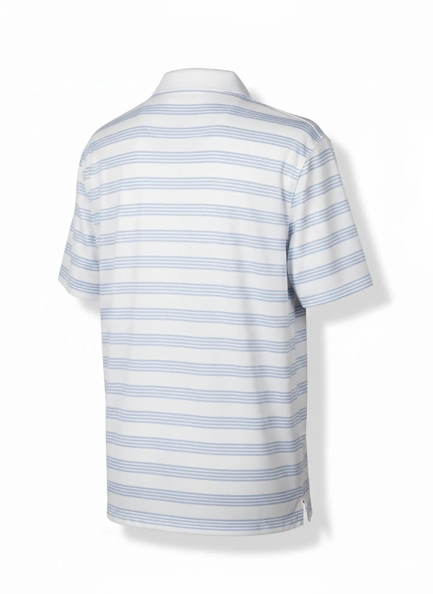 Polera Tipo Polo Hombre Nike Golf Original Rayada Blanca Y Celeste Talla XL 2