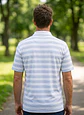 Polera Tipo Polo Hombre Nike Golf Original Rayada Blanca Y Celeste Talla XL - Miniatura 5