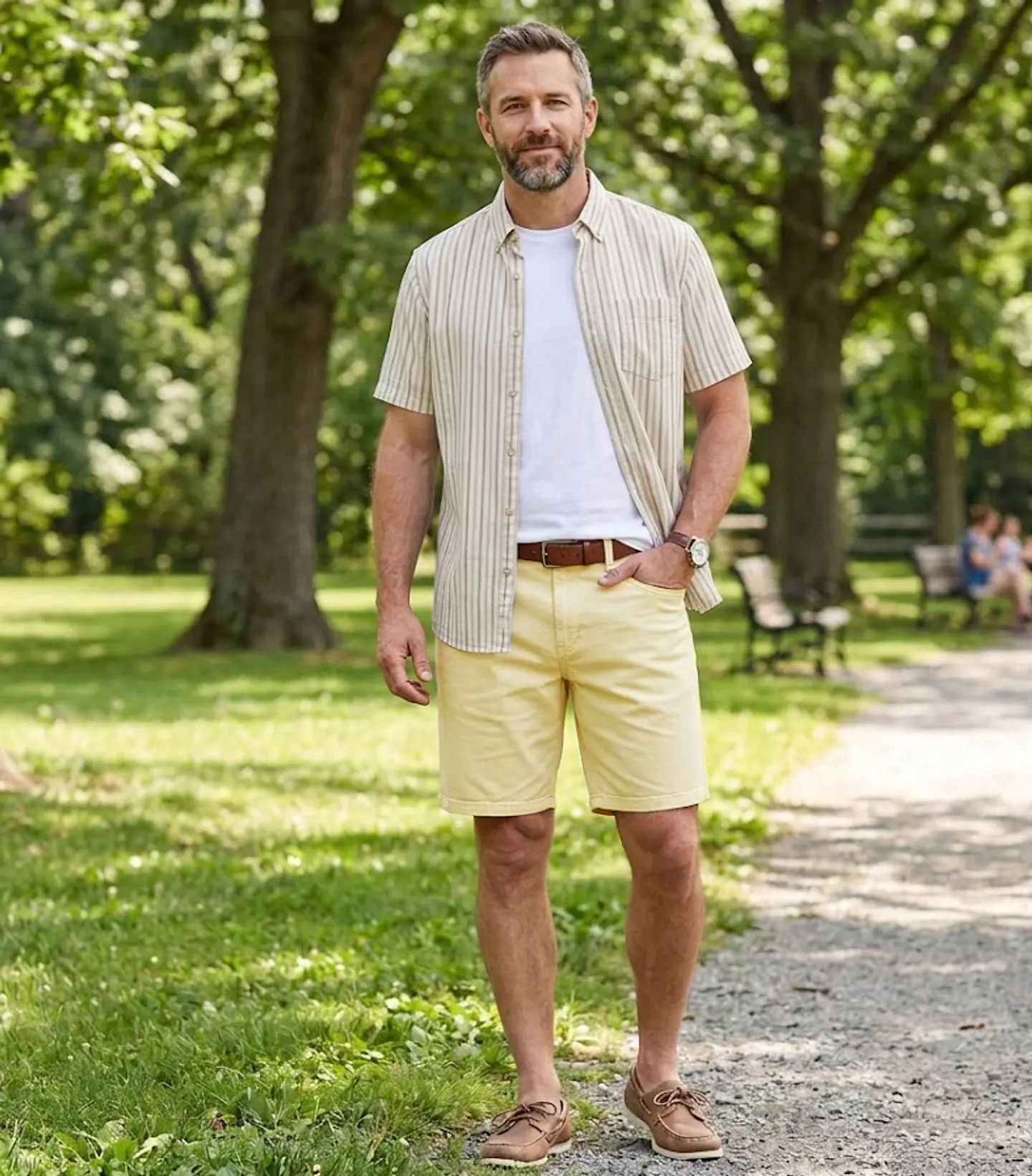 Short Bermuda Hombre Izod Amarillo Suave Talla 34 / 44 talla chile 3