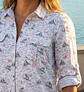 Camisa Mujer Columbia Blanca Estampada Veleros Talla M - Miniatura 5