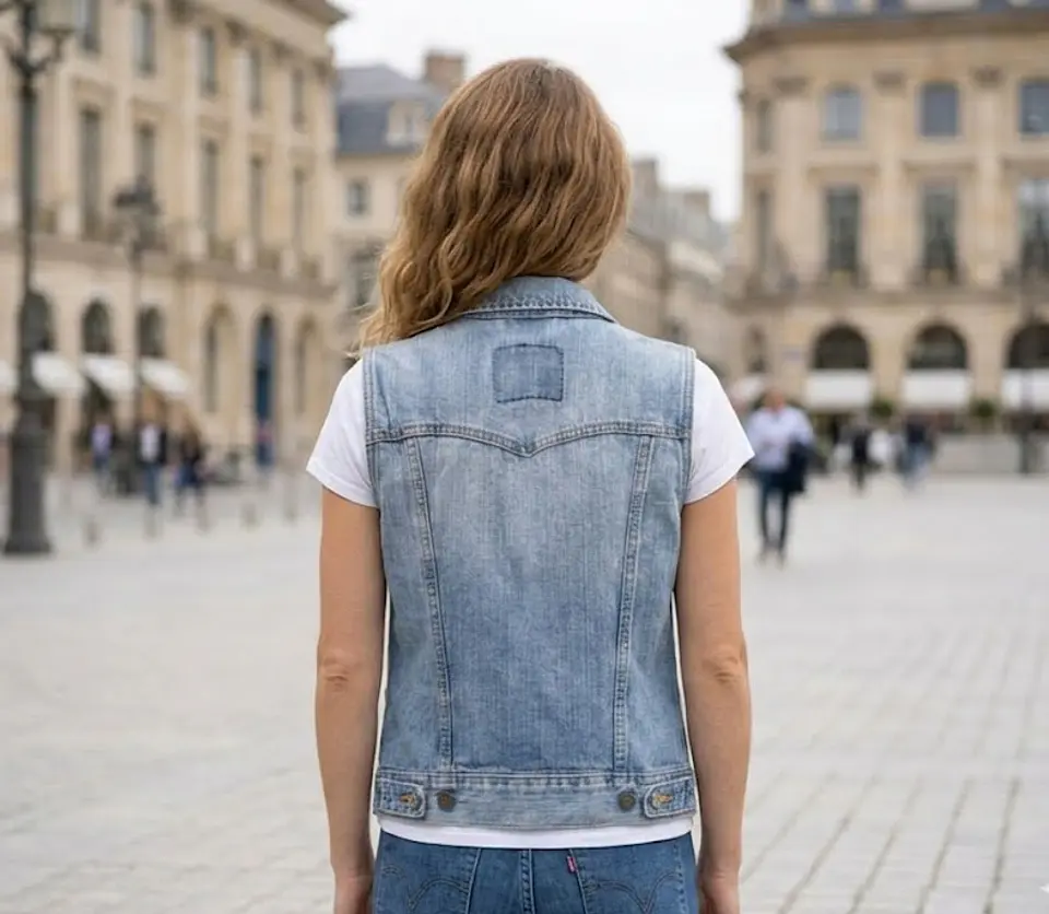 Chaleco / Chaqueta sin mangas Mezclilla Mujer Levi's Talla M 5