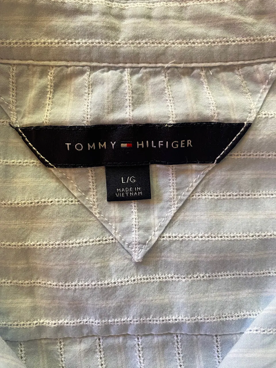 Blusa Camisa Mujer Tommy Hilfiger Rayas Blanca Talla L 5