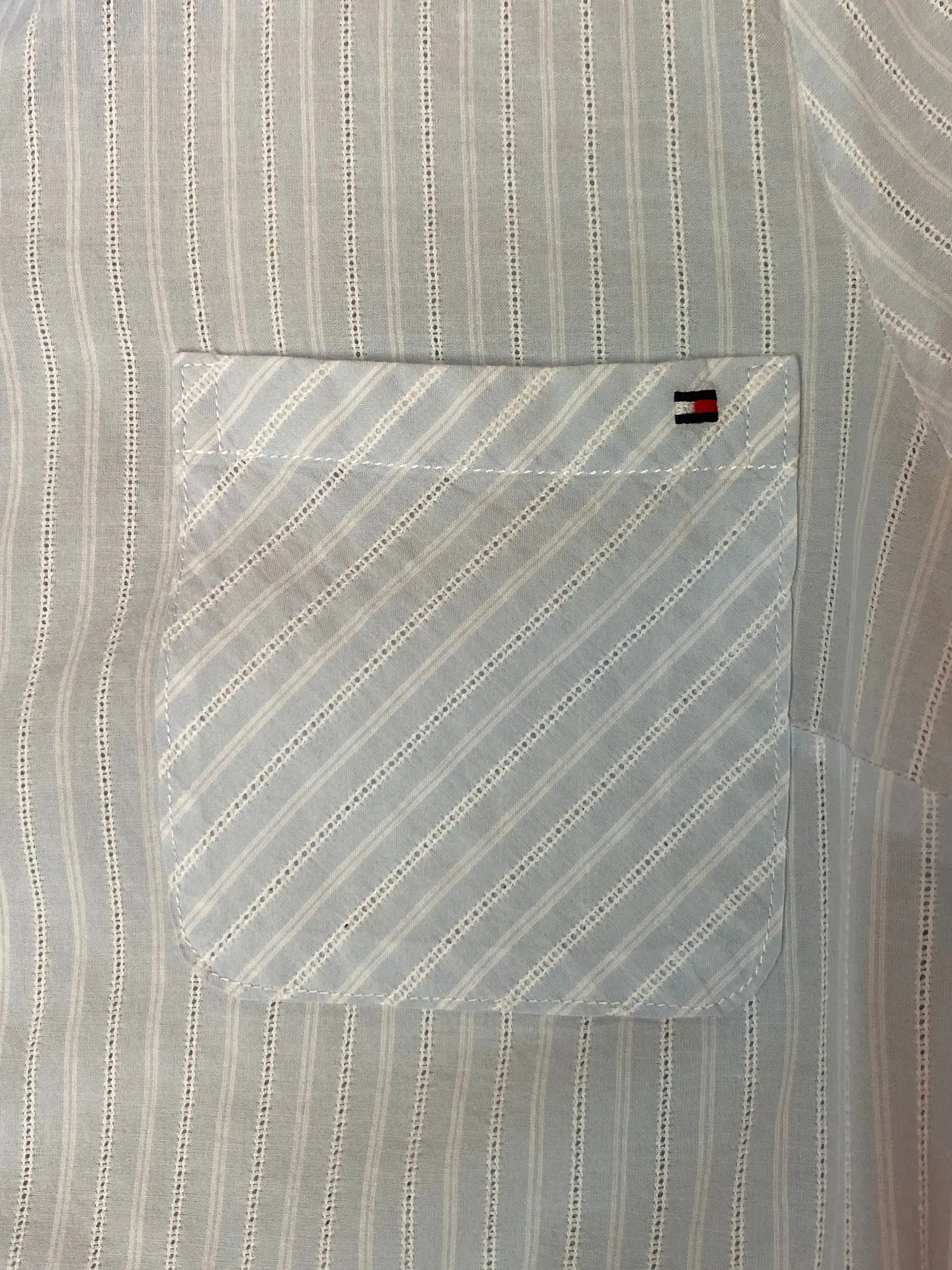 Blusa Camisa Mujer Tommy Hilfiger Rayas Blanca Talla L 6