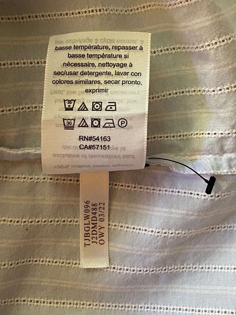 Blusa Camisa Mujer Tommy Hilfiger Rayas Blanca Talla L 11