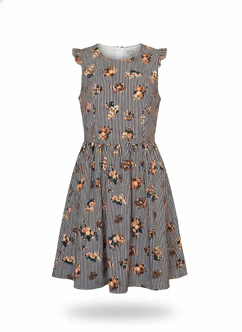Vestido Corto Juvenil Seguin Hearts Rayas Florales Talla 13 / L 1