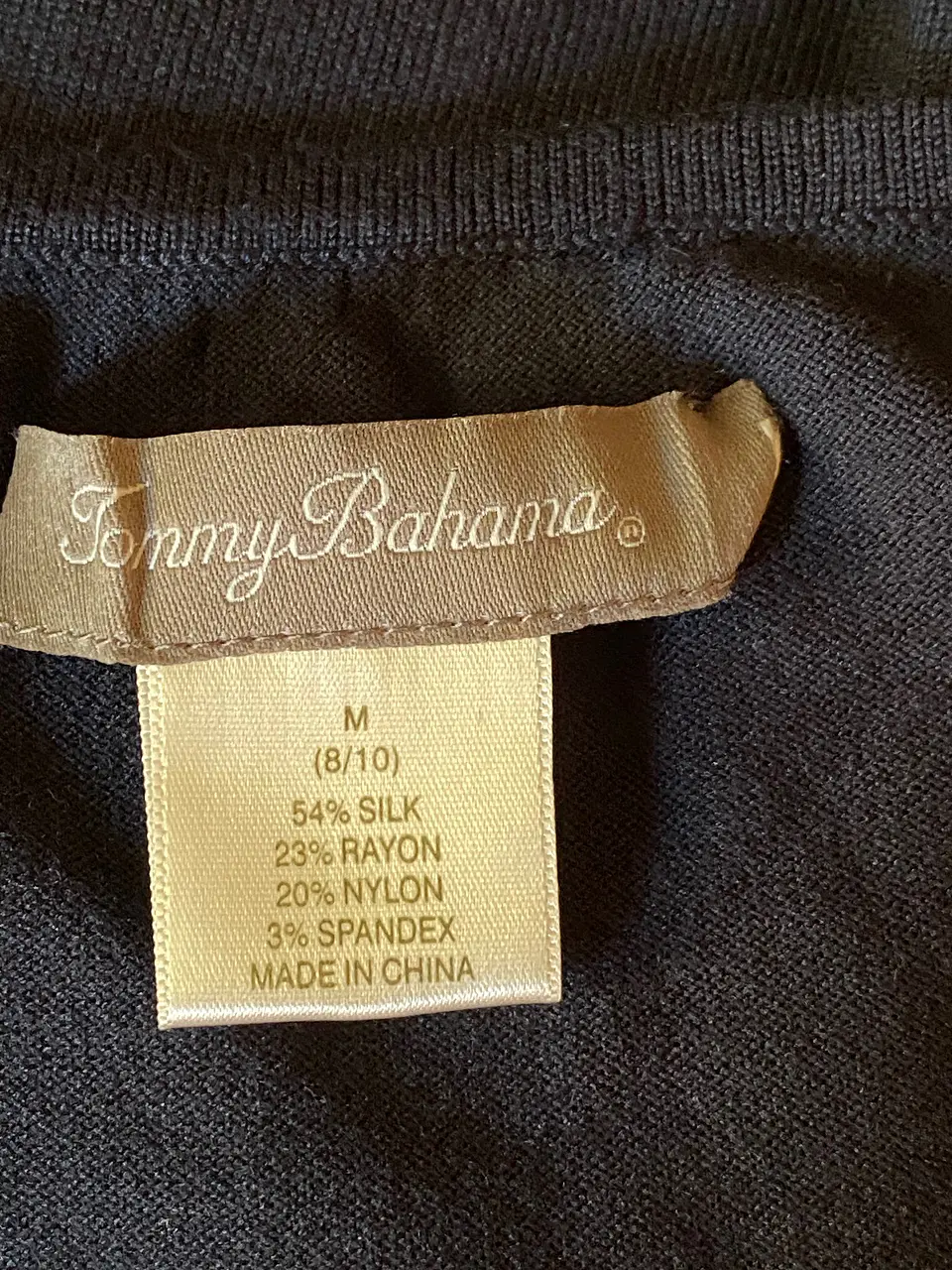 Top Tommy Bahama Halter de Seda Negro, Talla M (8/10) 5