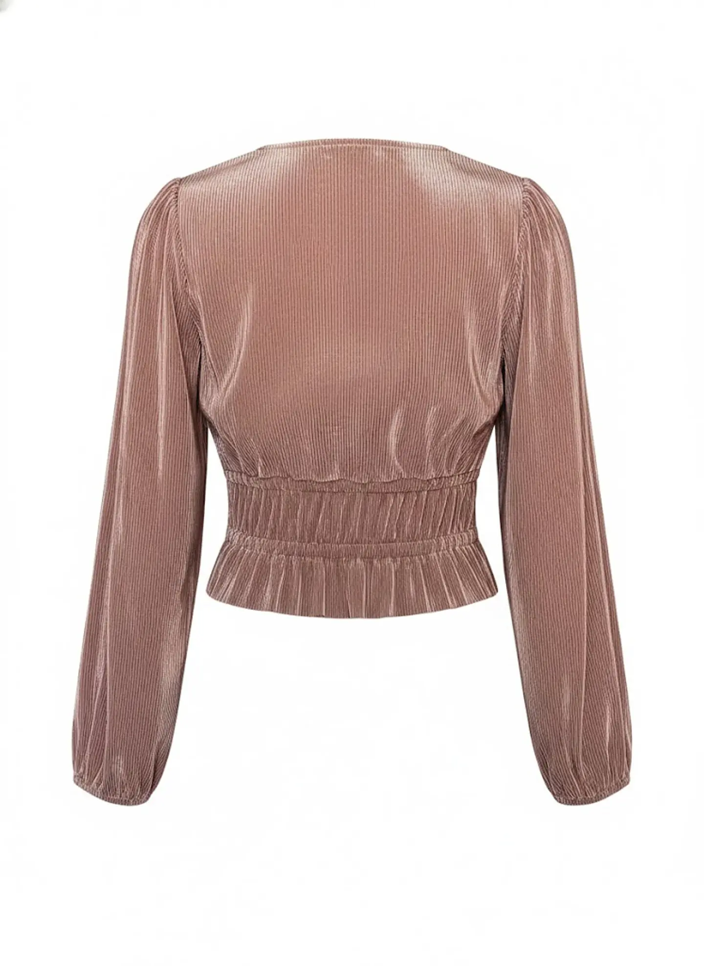 Blusa Plisada Elegante Manga Larga Zara, Talla L 2