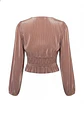 Blusa Plisada Elegante Manga Larga Zara, Talla L - Miniatura 2