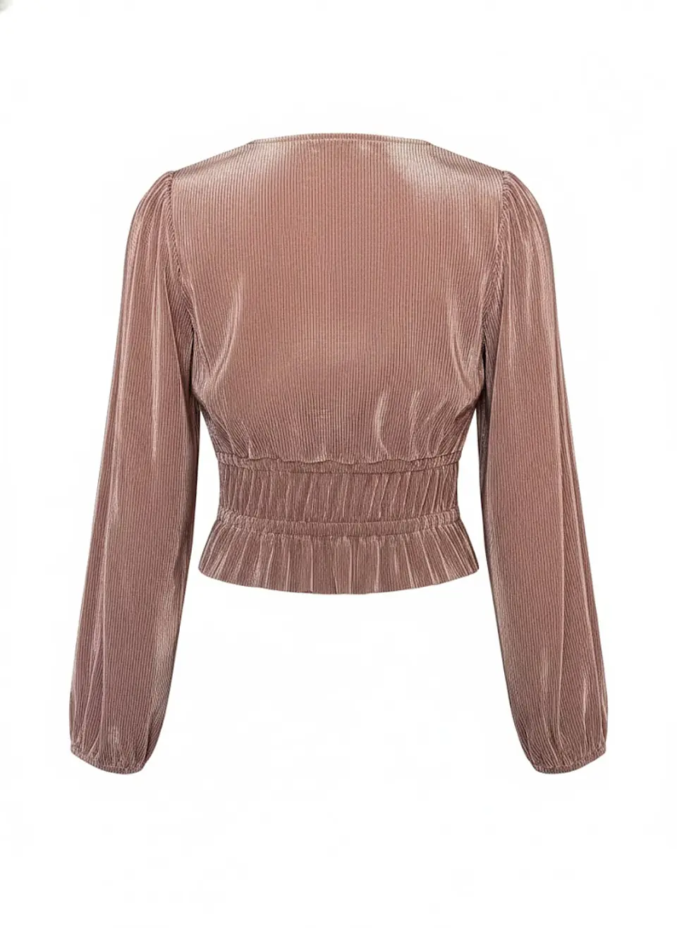 Blusa Plisada Elegante Manga Larga Zara, Talla L 2