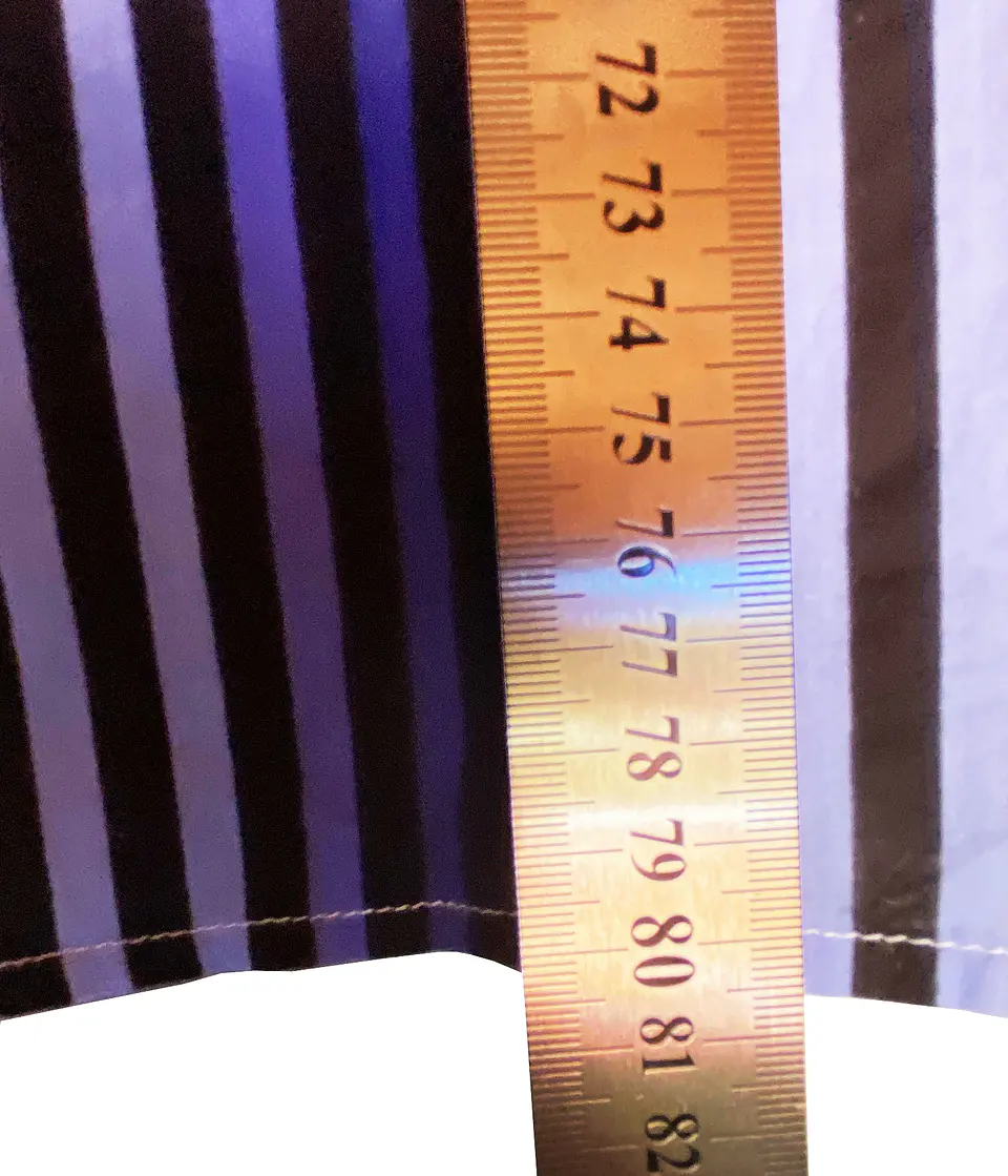 Camisa Larga de Rayas Azul y Negro Tommy Bahama, Talla M 12