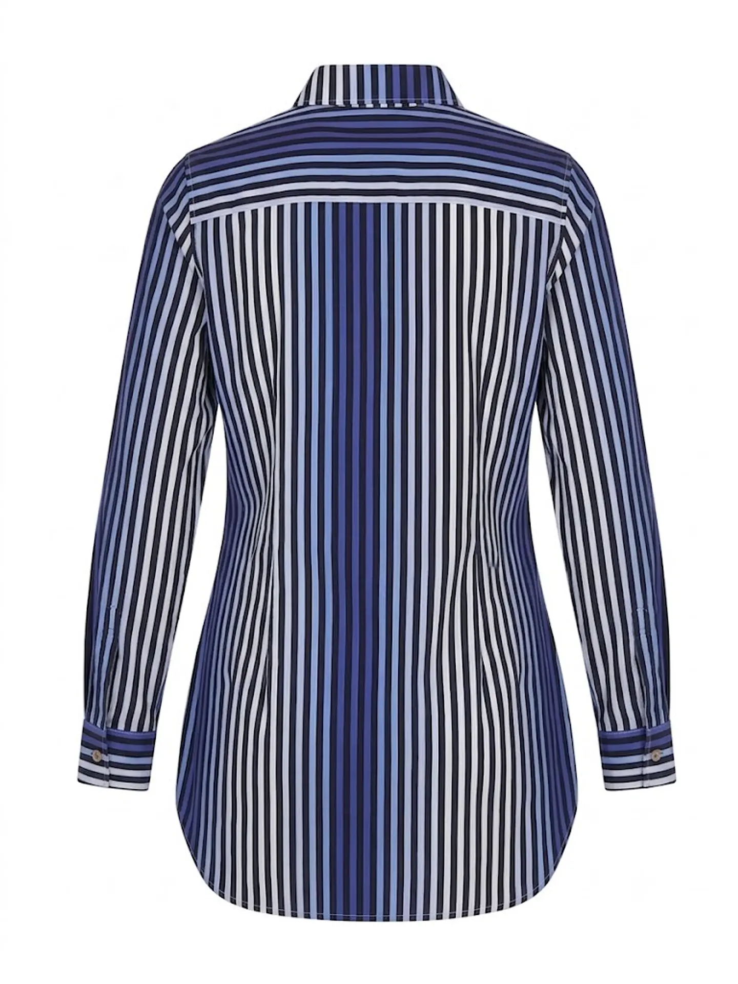 Camisa Larga de Rayas Azul y Negro Tommy Bahama, Talla M 2