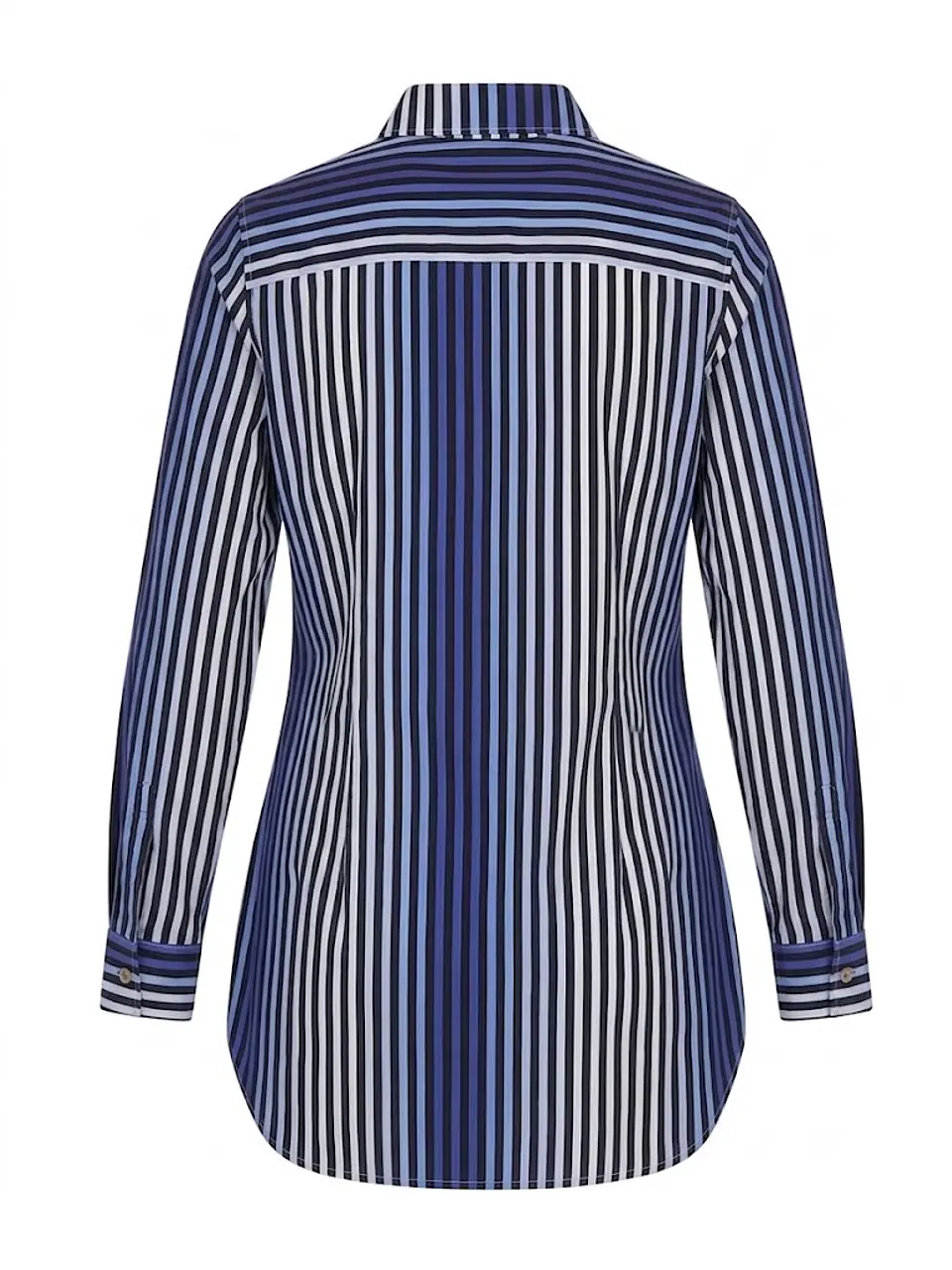 Camisa Larga de Rayas Azul y Negro Tommy Bahama, Talla M 2