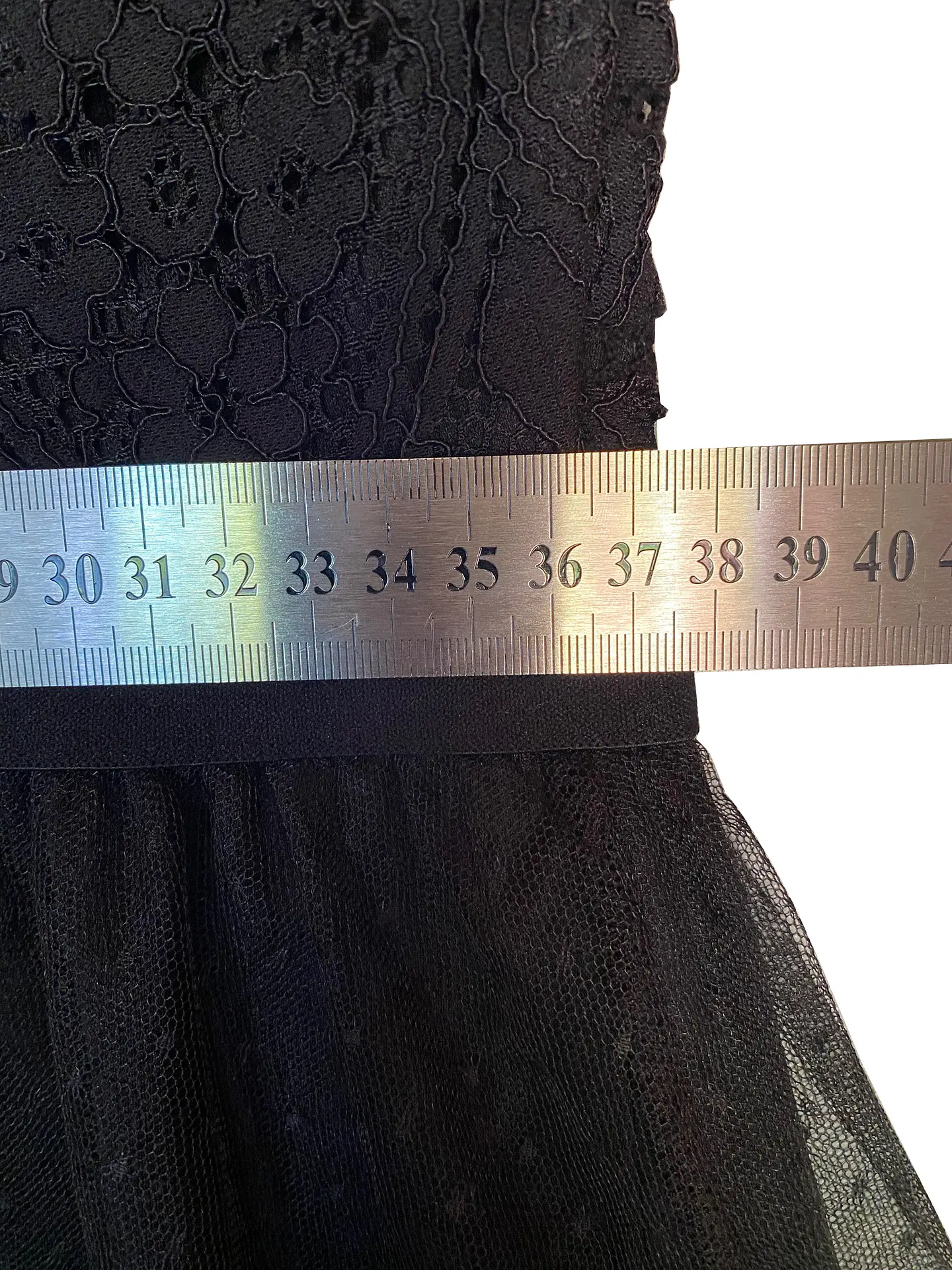 Vestido Corto Negro de Fiesta con Encaje e Xhilaration, Talla M 16