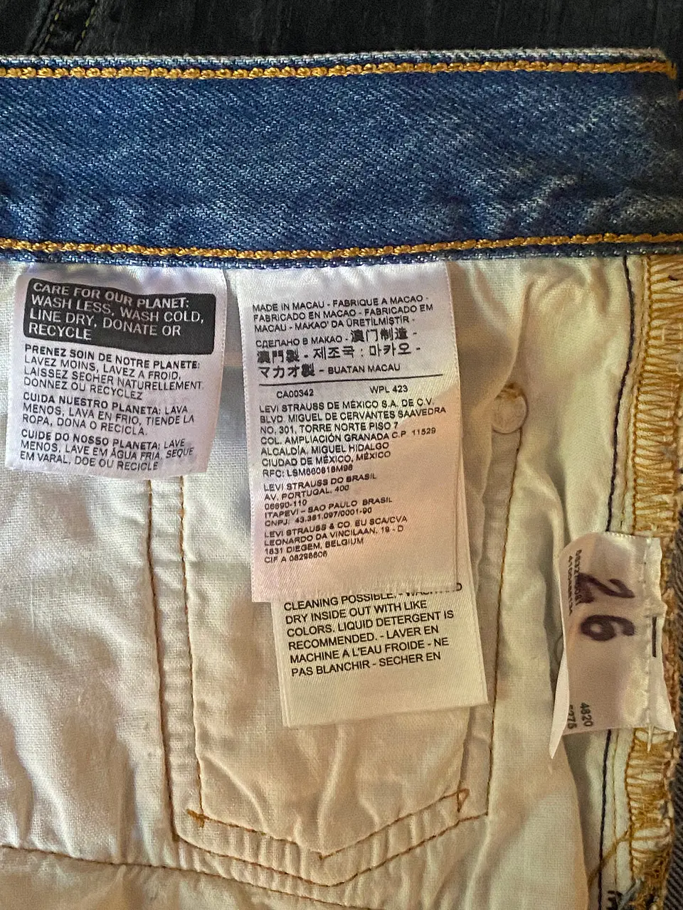 Short de Mezclilla Levi's Premium 501 Original, Talla 26 / 36-38 Chile 13