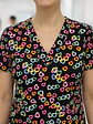 Filipina / Polera Médica Negra de Corazones Cassandra O, Talla S - Miniatura 4