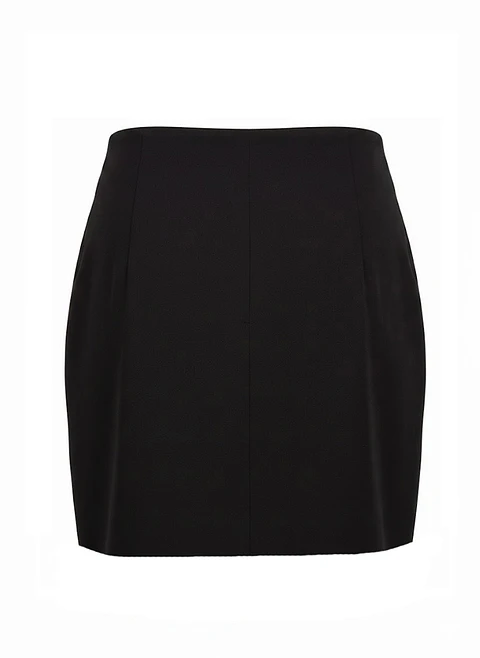 Falda Corta Negra Cruzada con Nudo A New Day, Talla S