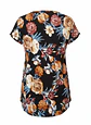 Blusa Negra de Flores con Botones Dorados, Talla M - Miniatura 2