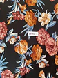 Blusa Negra de Flores con Botones Dorados, Talla M - Miniatura 11