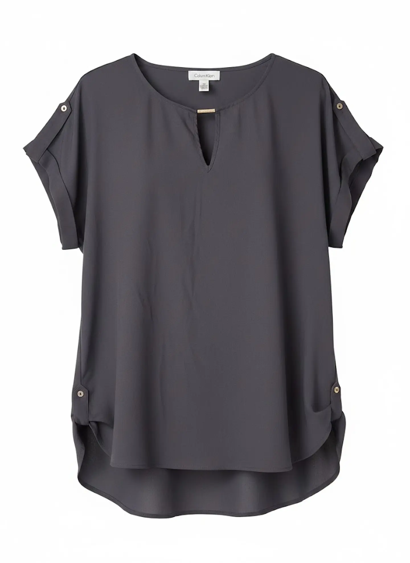 Blusa Calvin Klein Gris Oscuro con Detalle Dorado, Talla XL 1