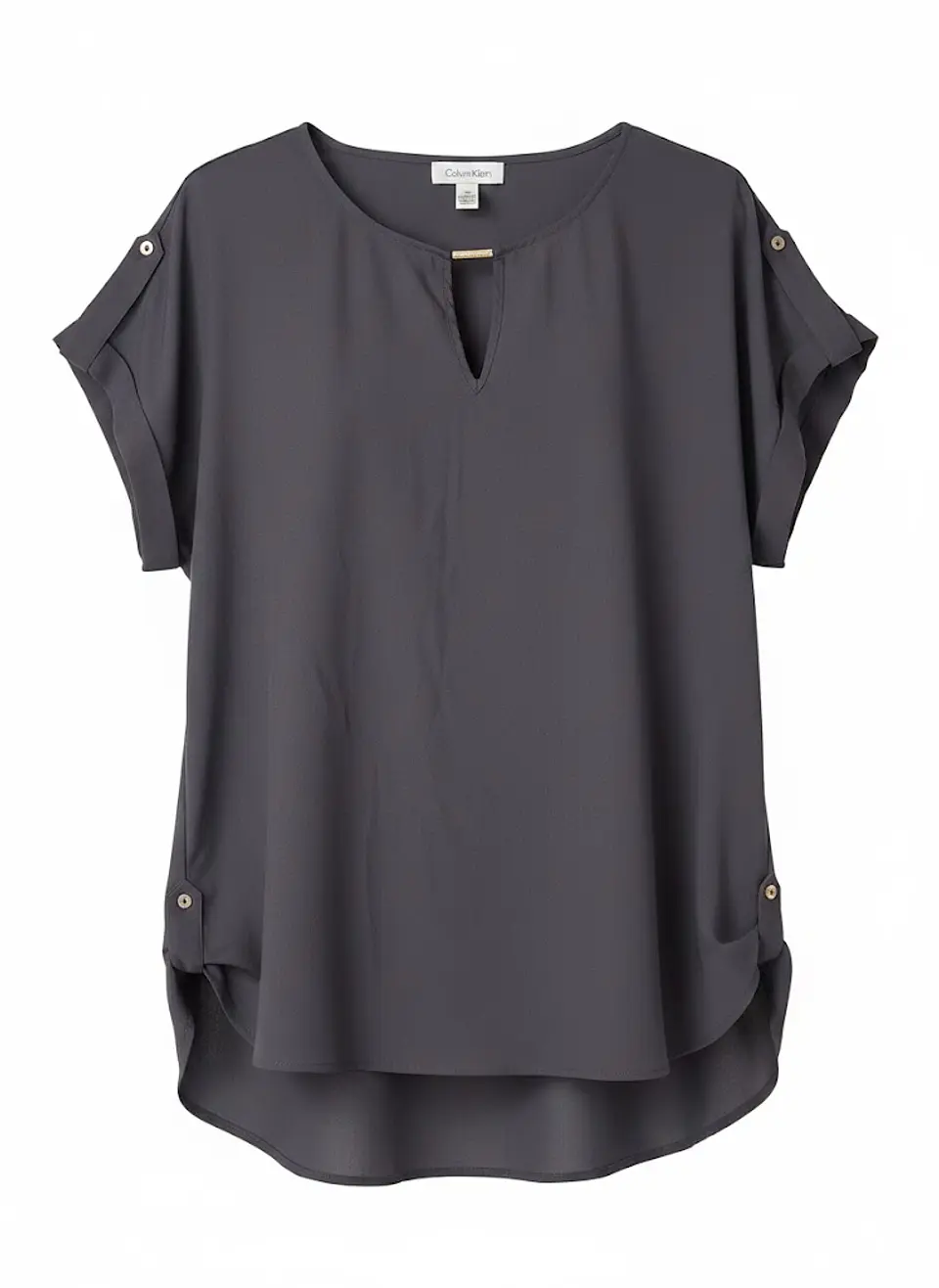 Blusa Calvin Klein Gris Oscuro con Detalle Dorado, Talla XL 1