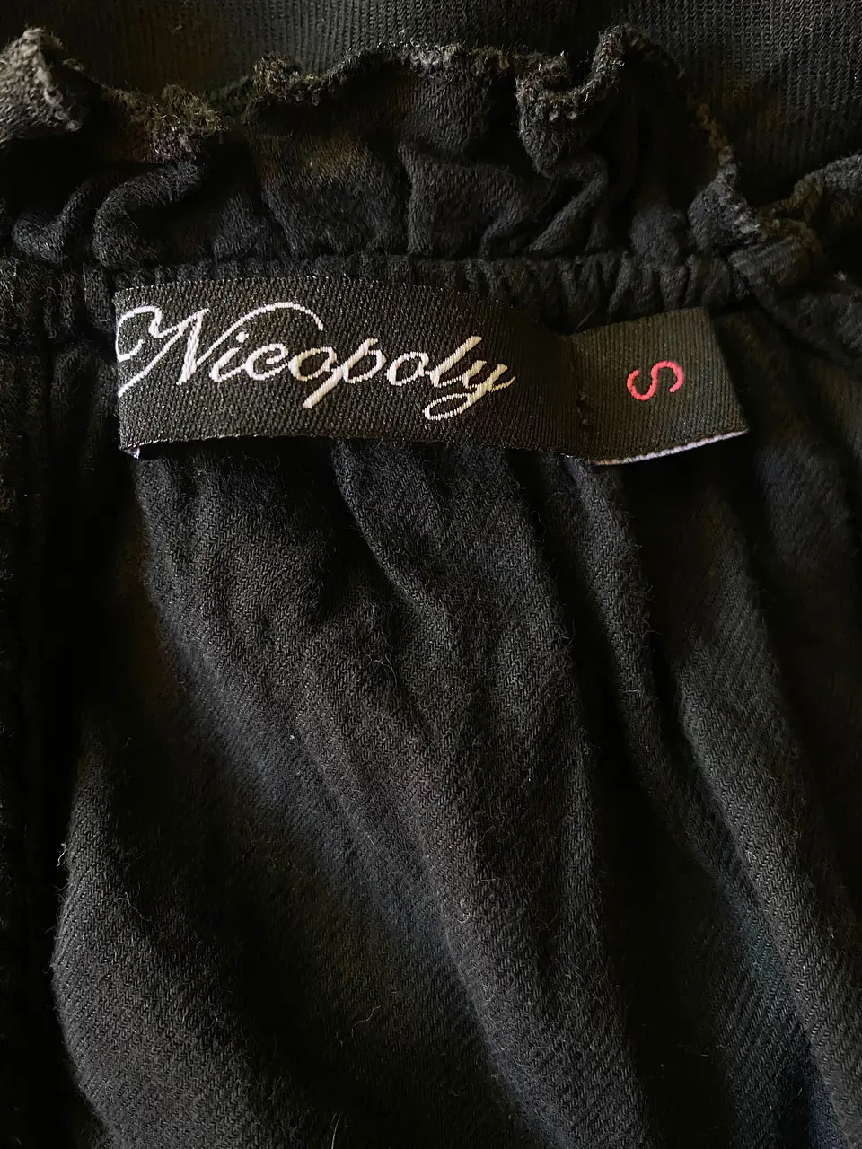 Vestido Corto Negro Nicopoly Bordados y Mostacillas, Talla S 11