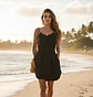 Vestido Corto Negro Nicopoly Bordados y Mostacillas, Talla S - Miniatura 3