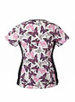 Polera Clínica / Uniforme Médico Estampado Mariposas Green Town, Talla M - Miniatura 2
