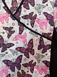Polera Clínica / Uniforme Médico Estampado Mariposas Green Town, Talla M - Miniatura 5