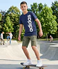Polera Deportiva Adidas Azul Niño, Talla L - Miniatura 3