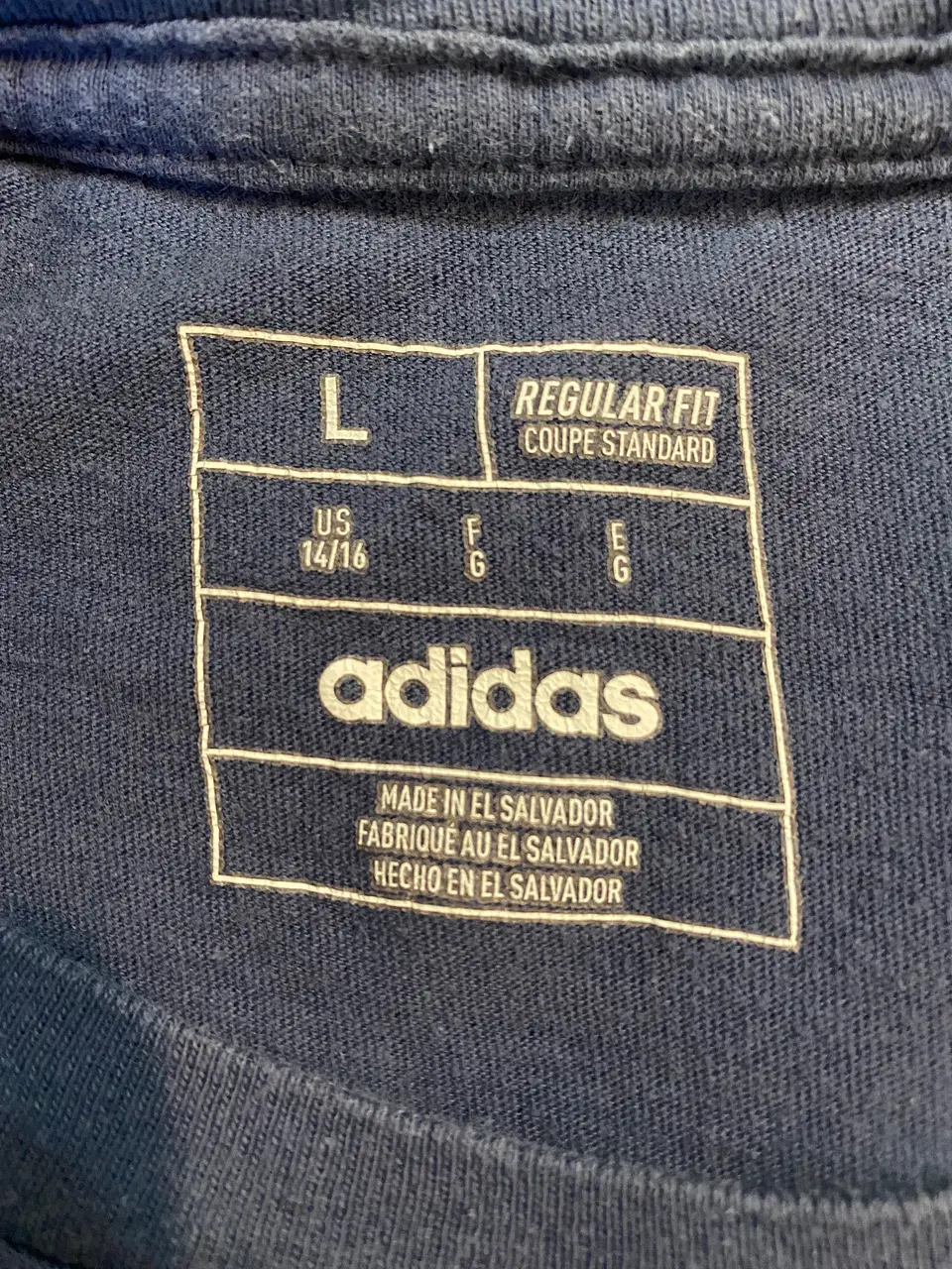 Polera Deportiva Adidas Azul Niño, Talla L 5