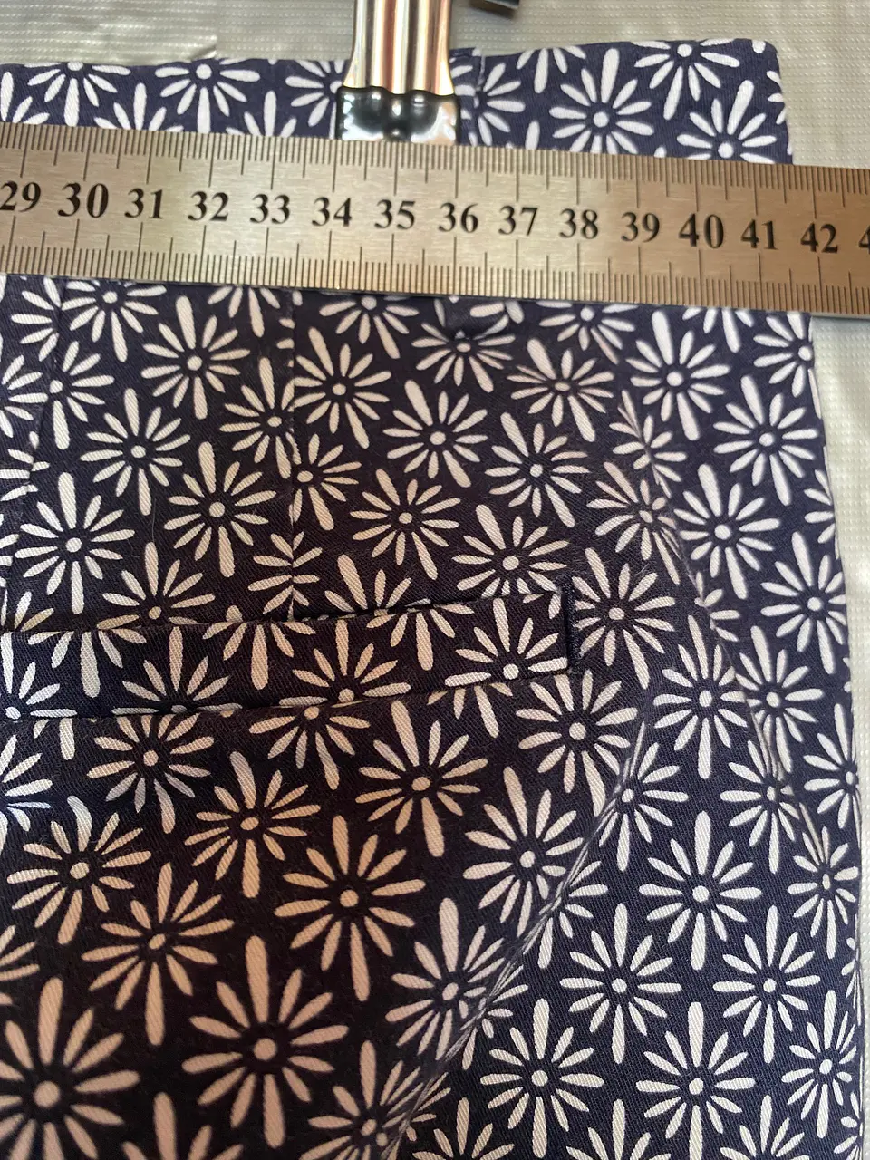 Pantalón Capri Mujer Talbots Estampado Floral Azul - Talla 8 /40 / M 11