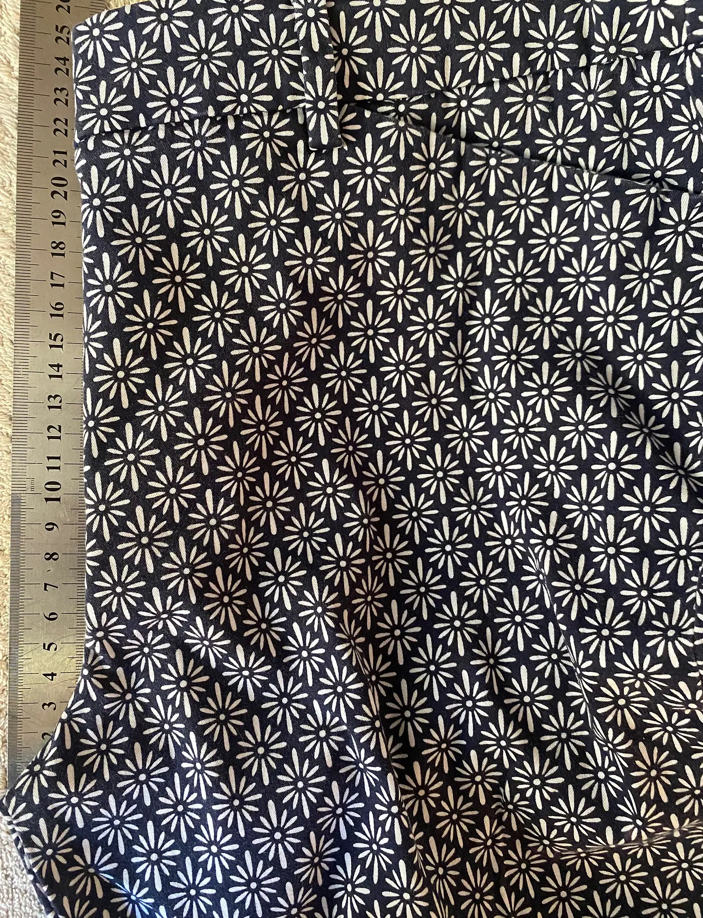 Pantalón Capri Mujer Talbots Estampado Floral Azul - Talla 8 /40 / M 9