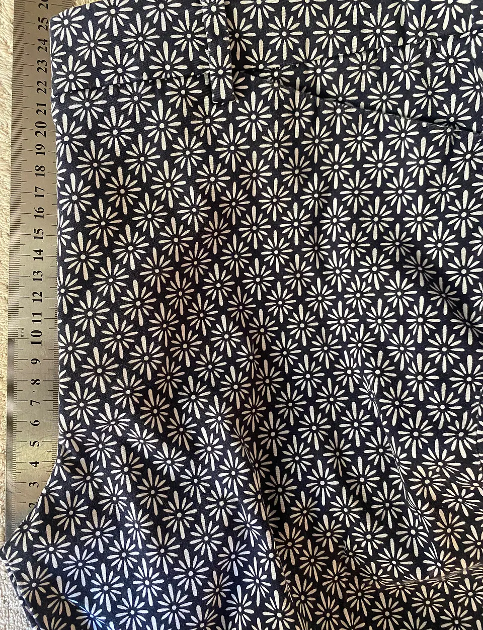 Pantalón Capri Mujer Talbots Estampado Floral Azul - Talla 8 /40 / M 9