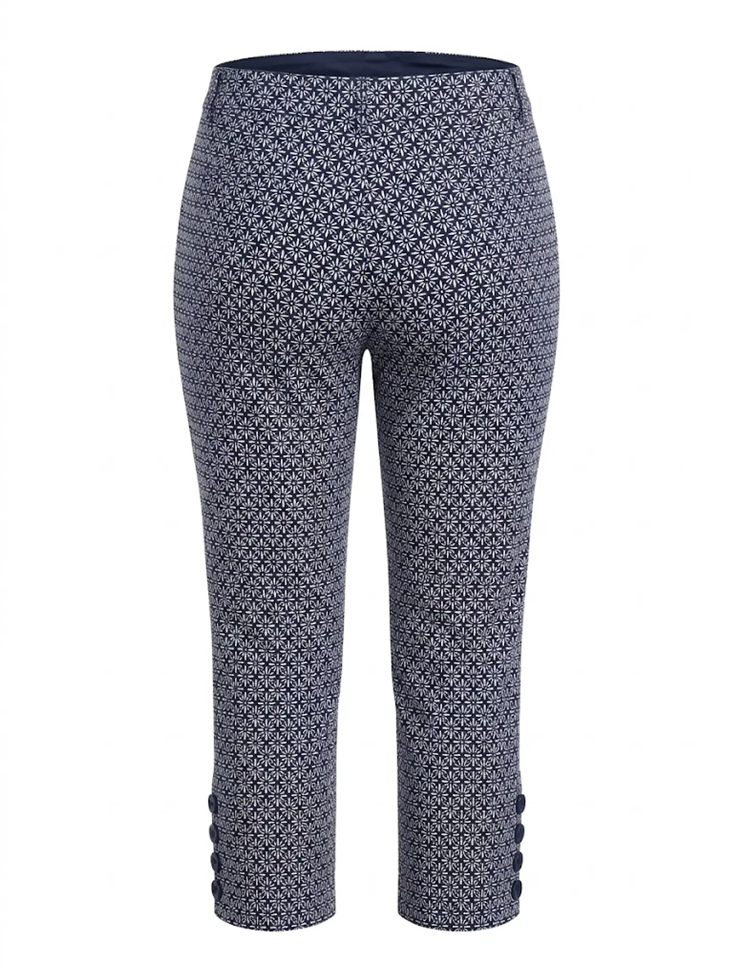 Pantalón Capri Mujer Talbots Estampado Floral Azul - Talla 8 /40 / M 2