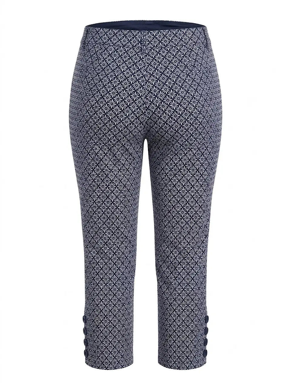 Pantalón Capri Mujer Talbots Estampado Floral Azul - Talla 8 /40 / M 2
