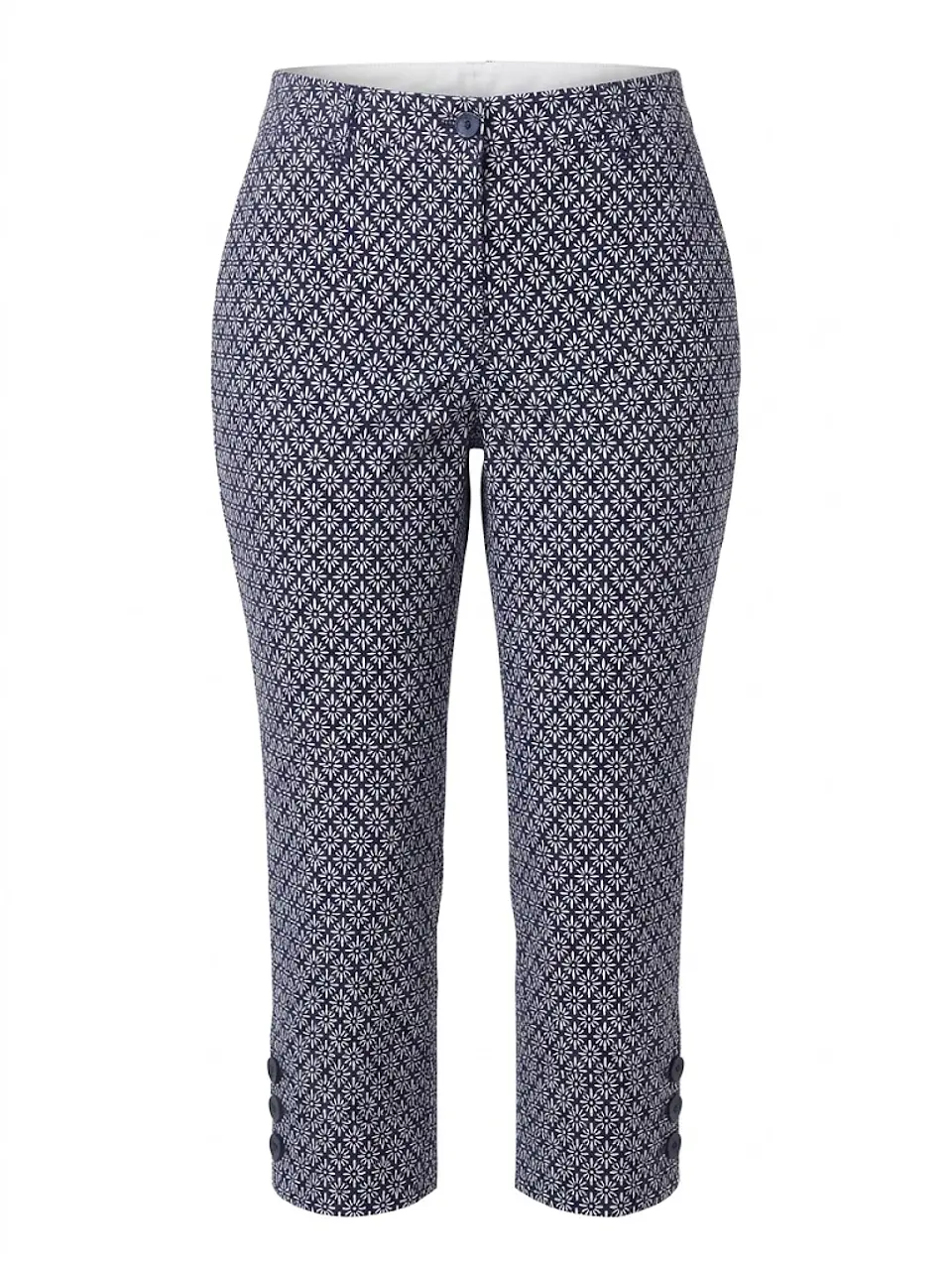 Pantalón Capri Mujer Talbots Estampado Floral Azul - Talla 8 /40 / M 1