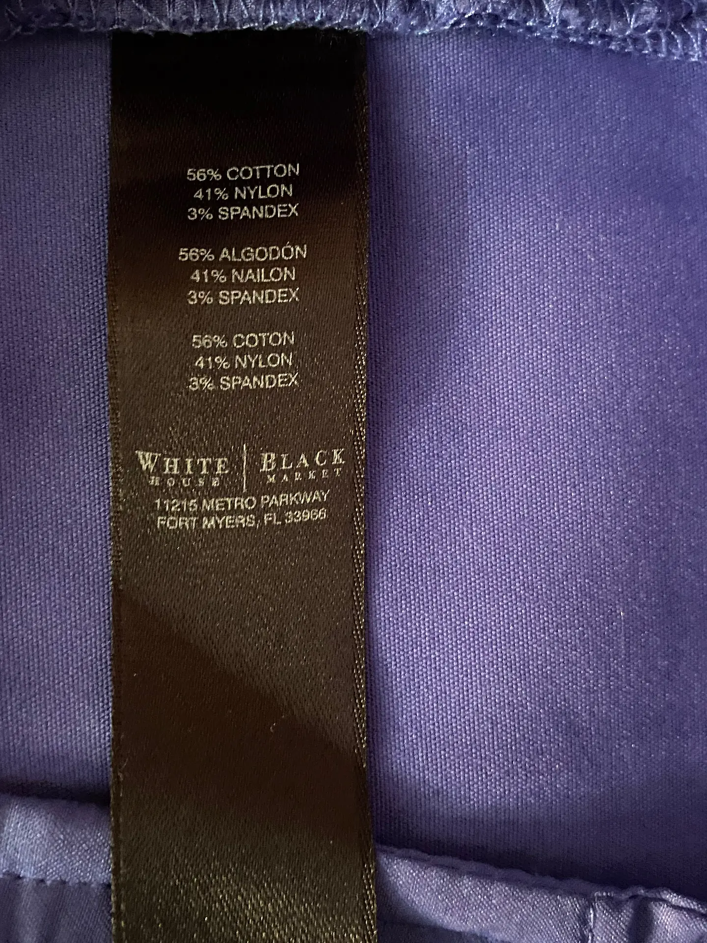 Pantalón Formal Mujer White House Black Market Azul - Talla 4R(regular)  40 / M 8