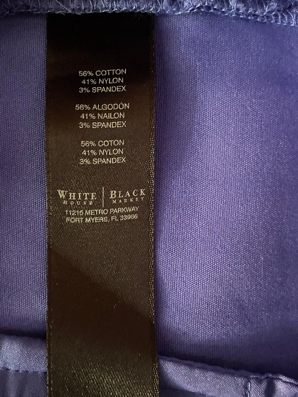 Pantalón Formal Mujer White House Black Market Azul - Talla 4R(regular)  40 / M 8