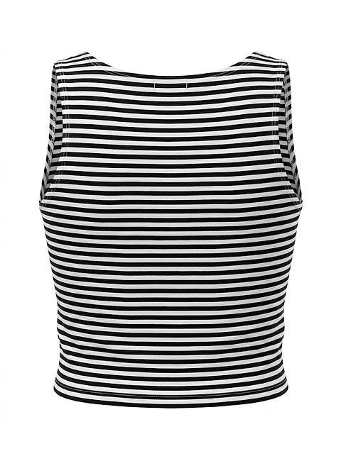 Polera Sin Mangas Mujer Tailor New York A Rayas - Talla M