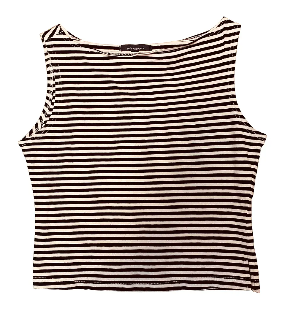 Polera Sin Mangas Mujer Tailor New York A Rayas - Talla M 7