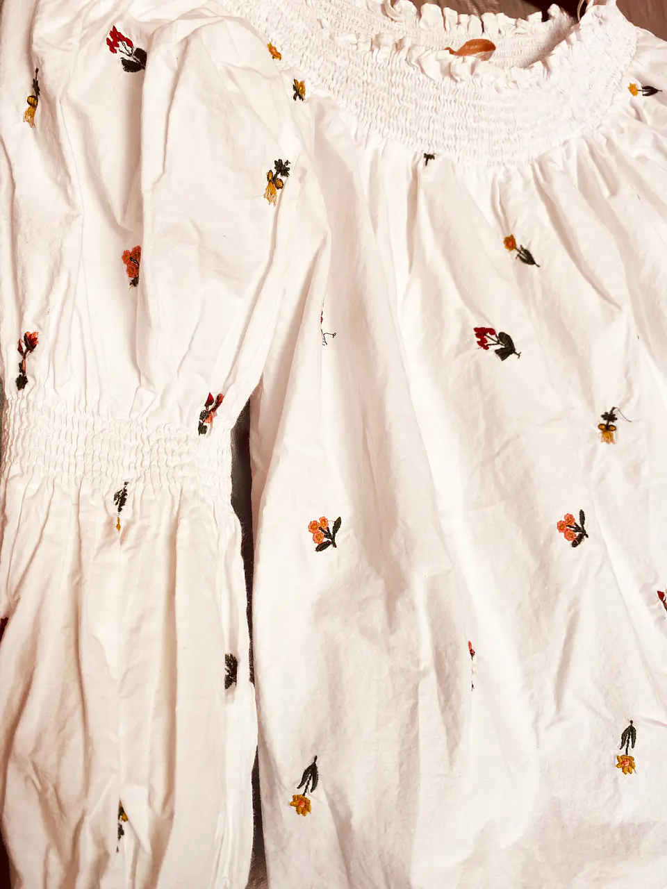 Blusa Blanca Estampada ZARA Trafaluc - Talla S 8