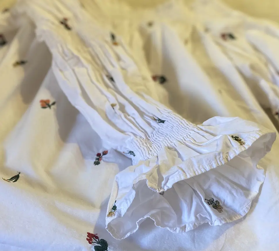 Blusa Blanca Estampada ZARA Trafaluc - Talla S 10