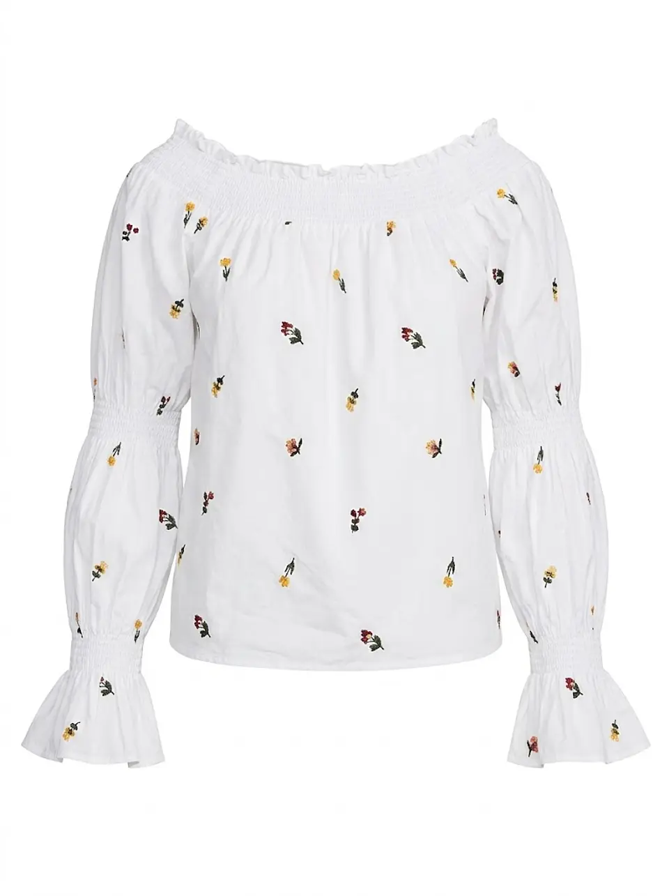 Blusa Blanca Estampada ZARA Trafaluc - Talla S 2