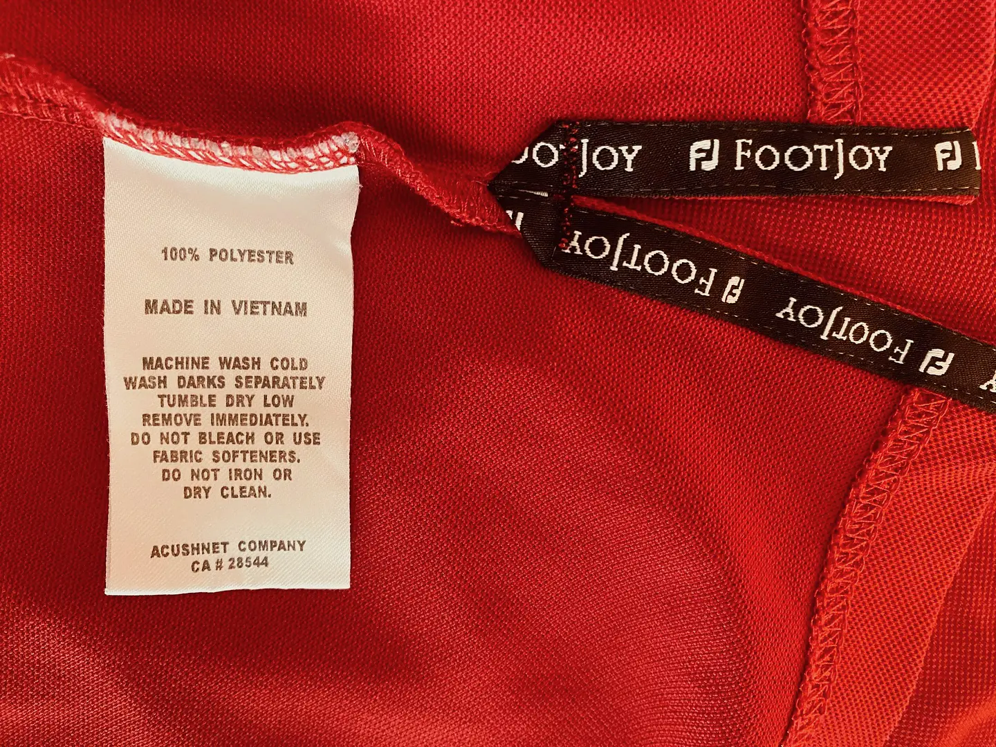 Polera Deportiva Roja Cuello Alto FootJoy - Talla M 7