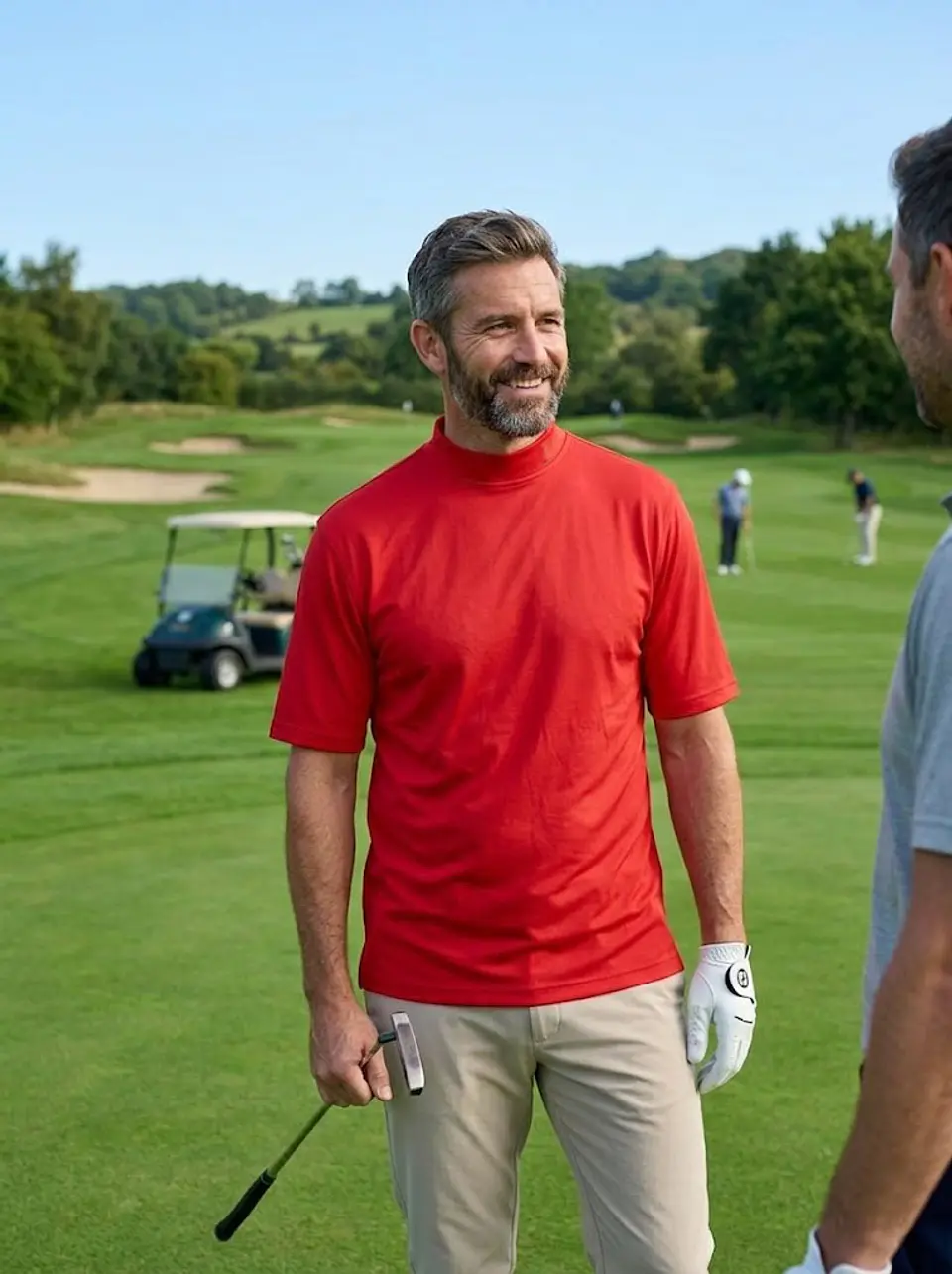 Polera Deportiva Roja Cuello Alto FootJoy - Talla M 3