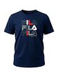 Polera Estampada Infantil Azul Fila - Talla 6/8 - Miniatura 1