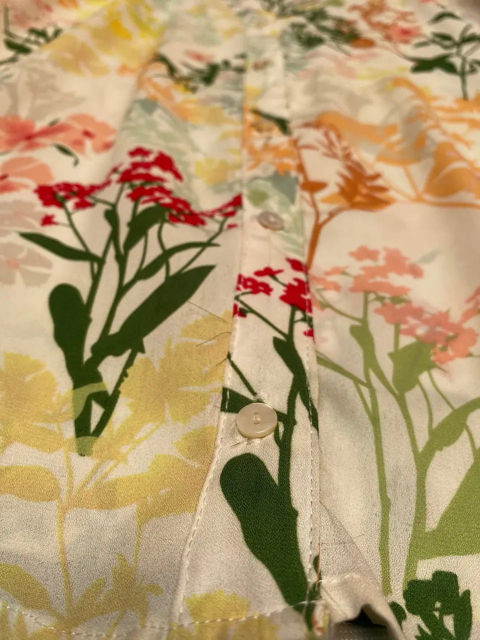 Blusa Estampada Flores Manga Corta Víaressa - Talla M 7